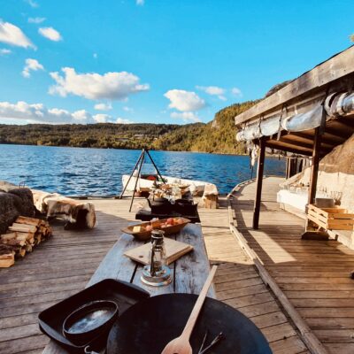 3- retters middag på brygga